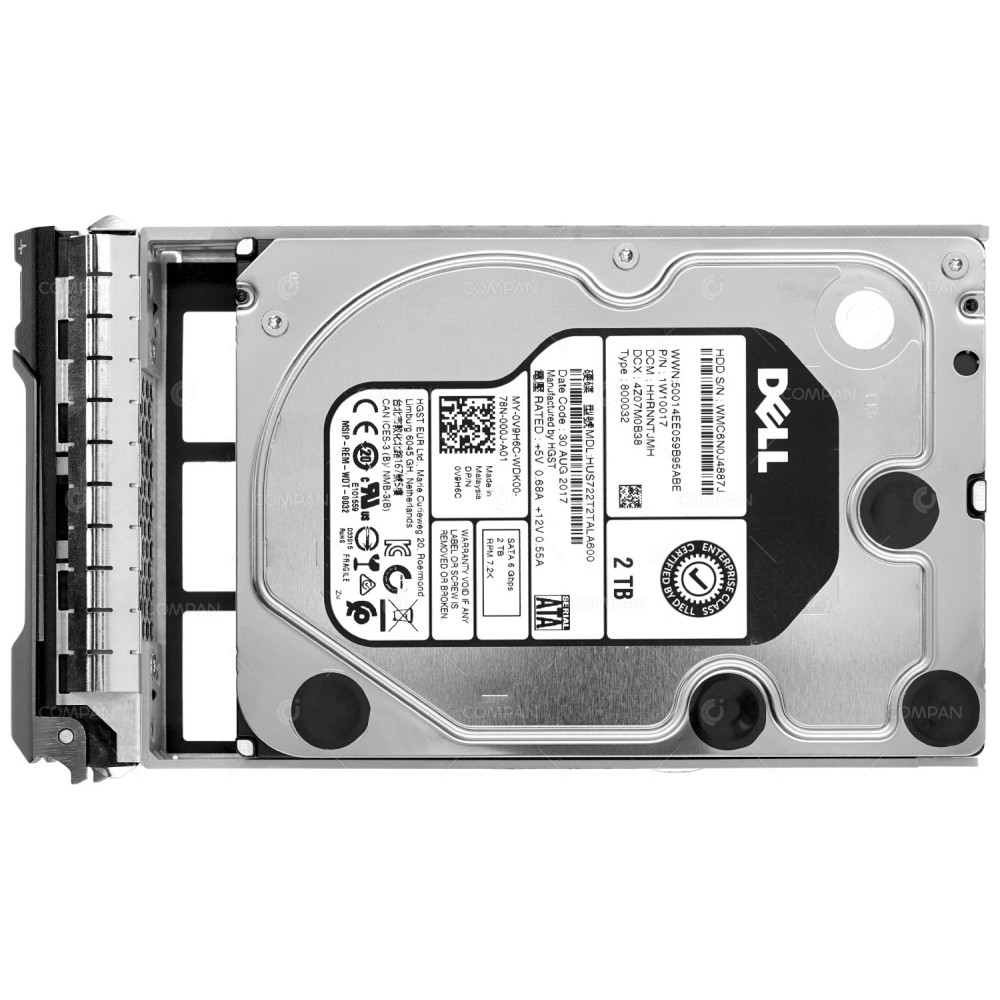 V9H6C DELL HDD 2TB 7.2K SATA 6G 3.5" LFF FOR DELL POWEREDGE G11-G13